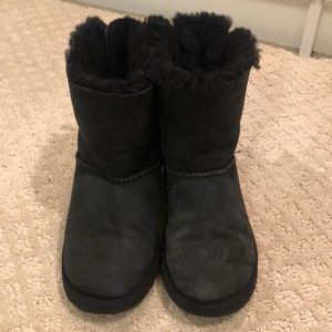 Girls Uggs Bailey Bow Black Boot Size 1